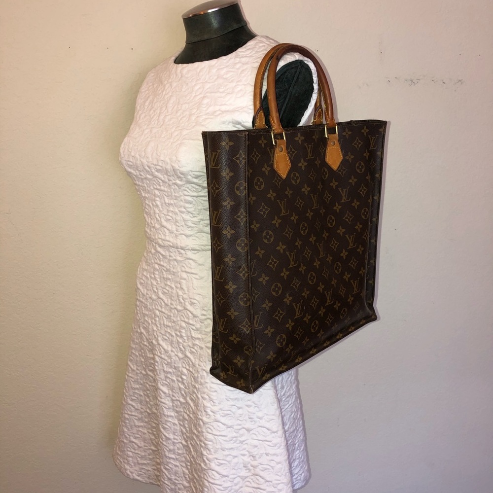 Vintage Louis Vuitton Monogram Sac Plat Shoppers Tote Bag